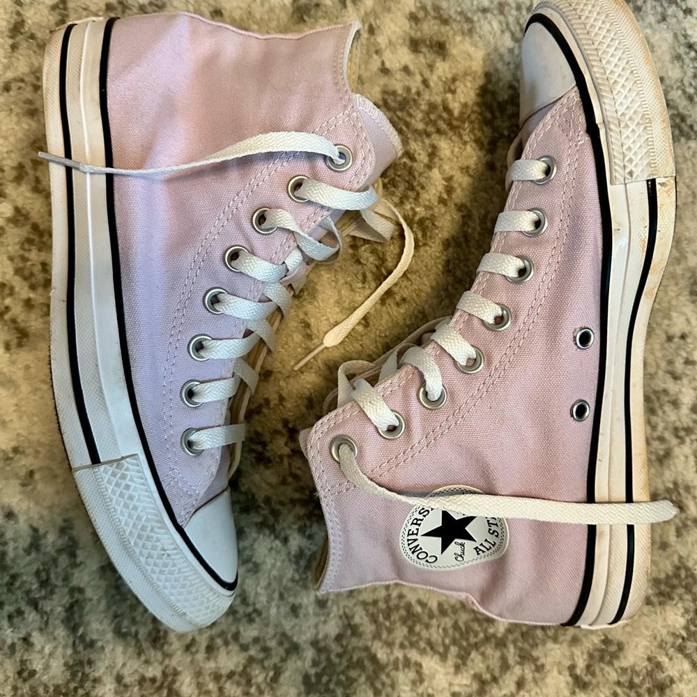 Converse Lavendar Canvas High-Tops